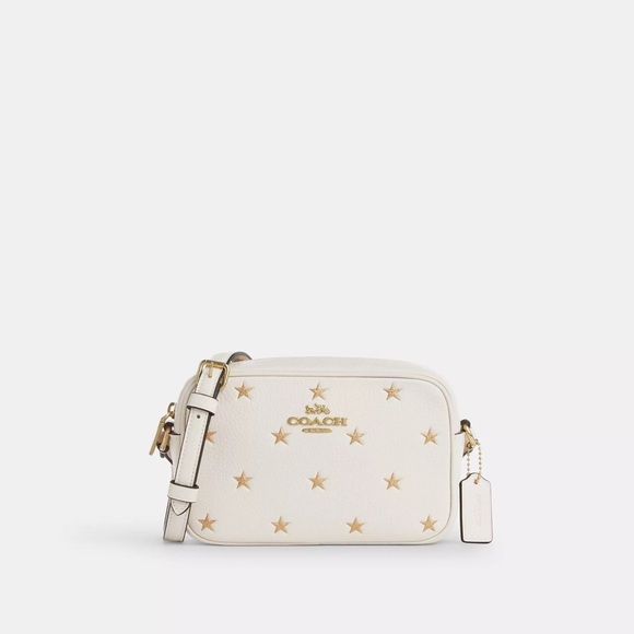 NWT Coach Mini Jamie Camera Crossbody Bag With Star Print Chalk CZ945 RARE - Picture 1 of 5